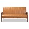 Baxton Studio Nikko Mid-century Modern Tan Faux Leather and Walnut Brown finished Wood Sofa 175-10976-Zoro - alternate 8